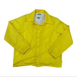 Vintage Chalk Line Yellow Coach Windbreaker Size Large
